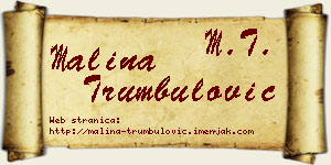 Malina Trumbulović vizit kartica